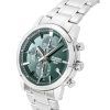 Casio Chronograph Analog Stainless Steel Green Dial Quartz MTP-E510D-3AV Men's Watch