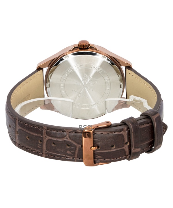 Casio Standard Analog Moon Phase Leather Strap Ivory Dial Quartz MTP-M110RL-5AV Men's Watch 3 Casio Standard Analog Moon Phase Leather Strap Ivory Dial Quartz MTP-M110RL-5AV Men's Watch