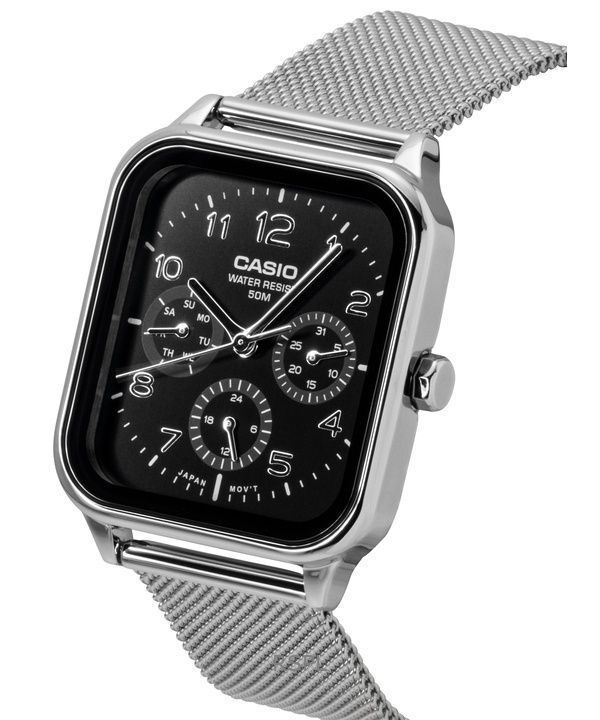 Casio Standard Analog Stainless Steel Black Dial Quartz MTP-M306M-1AV Men's Watch