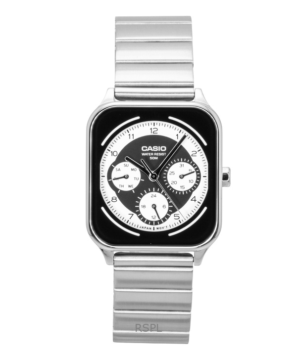 Casio Standard Analog Stainless Steel Black And White Dial Quartz MTP-M307D-1BV Men's Watch