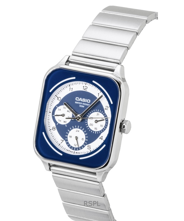 Casio Standard Analog Stainless Steel Blue And White Dial Quartz MTP-M307D-2BV Men's Watch 2 Casio Standard Analog Stainless Steel Blue And White Dial Quartz MTP-M307D-2BV Men's Watch
