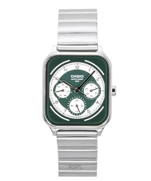 Casio Standard Analog Stainless Steel Green And White Dial Quartz MTP-M307D-3BV Men's Watch