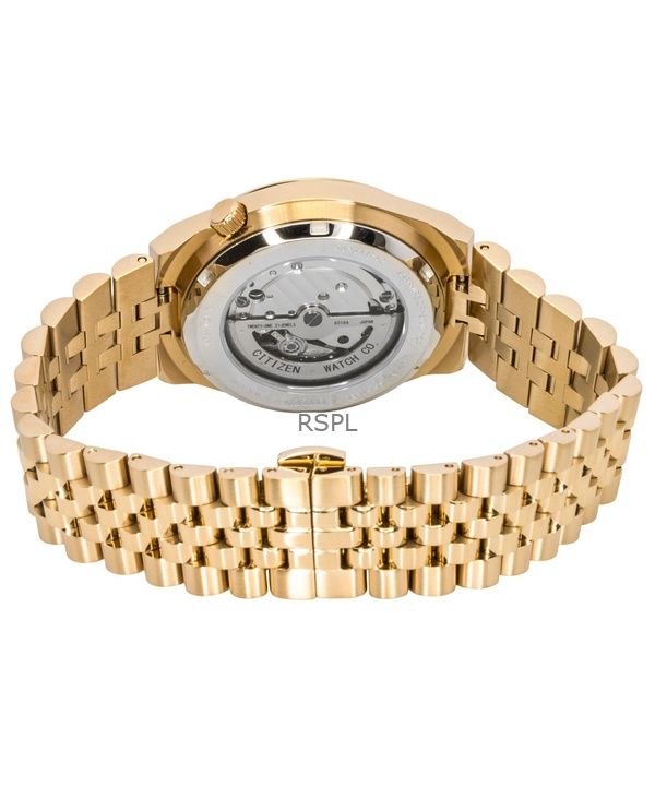 Citizen Tsuyosa 60 Rose Gold Tone Stainless Steel Blue Dial Automatic NK0023-57L 100M Men's Watch