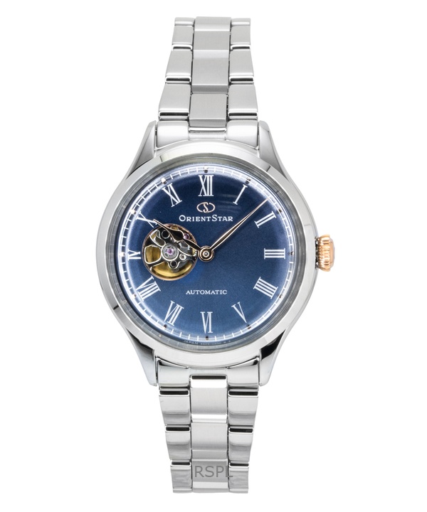 Orient Star Keshiki Classic Limited Edition Stainless Steel Open Heart Blue Grey Dial Automatic RE-ND0022L Women's Watch