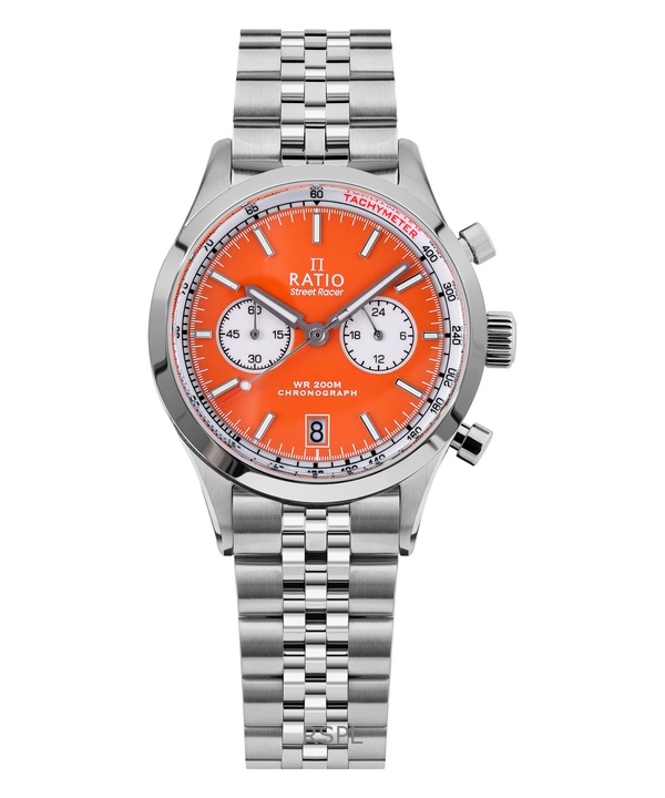 Ratio Street Racer Chronograph RTC016 200M Orange Reverse Panda Dial Limited Edition Watch