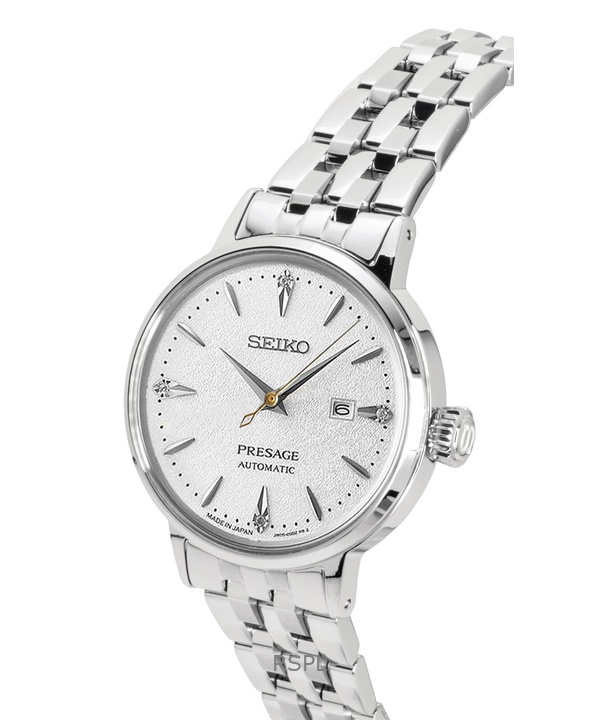 Seiko Presage Cocktail Diamond Accents Stainless Steel Silver Dial Automatic SRE017J1 Women's Watch 2 Seiko Presage Cocktail Diamond Accents Stainless Steel Silver Dial Automatic SRE017J1 Women's Watch