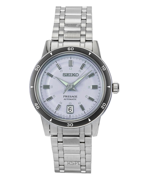 Seiko Presage Style 60's Stainless Steel Light Violet Dial Automatic SRPL73J1 Men's Watch