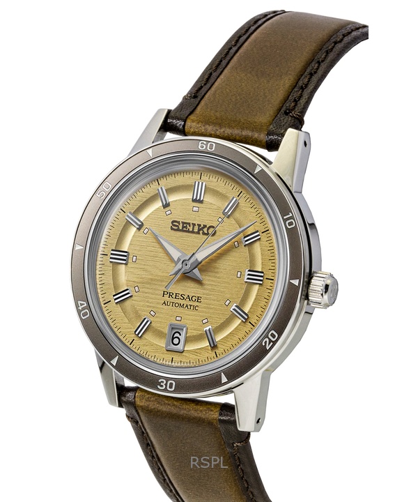 Seiko Presage Style 60's Stainless Steel Gold Dial Automatic SRPL75J1 Men's Watch 3 Seiko Presage Style 60's Stainless Steel Gold Dial Automatic SRPL75J1 Men's Watch
