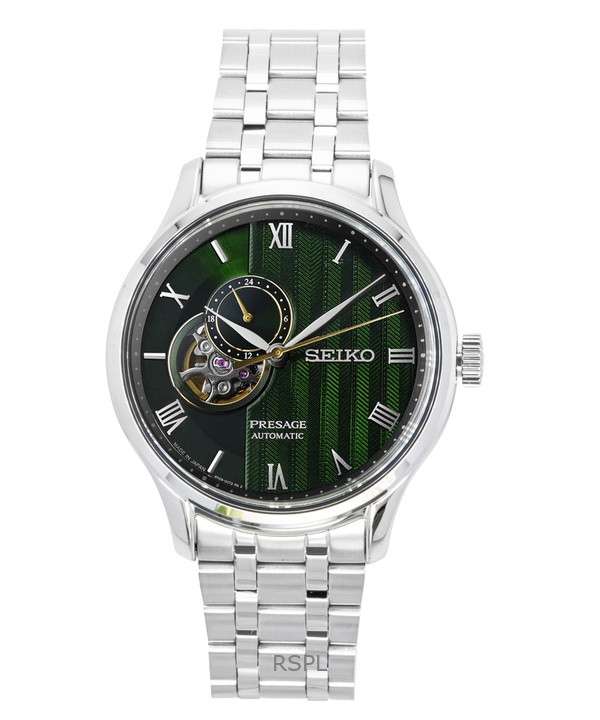 Seiko Presage Japanese Garden Stainless Steel Green Dial Automatic SSA463J1 Men's Watch