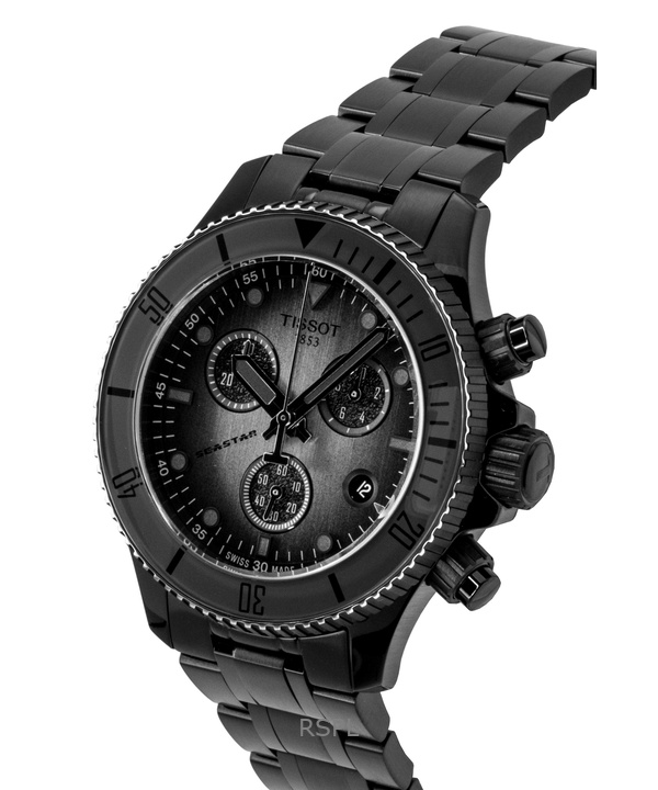 Tissot Seastar 1000 Chronograph Black Stainless Steel Black Dial Quartz Diver's T120.217.33.061 Tissot Seastar 1000 Chronograph Black Stainless Steel Black Dial Quartz Diver's T120.217.33.061.00 300M Men's Watch