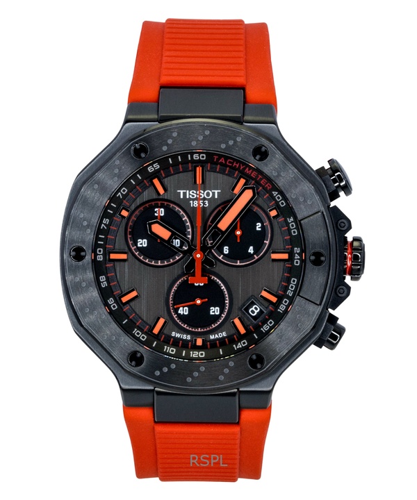 Tissot T-Race Chronograph Synthetic Strap Dark Grey Dial Quartz T141.417.37.061.01 100M Men's Watch