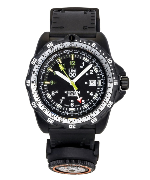 Luminox Recon Nav Spec GMT Rubber Strap Black Dial Quartz Diver's XL.8837 Luminox Recon Nav Spec GMT Rubber Strap Black Dial Quartz Diver's XL.8837.SET 200M Men's Watch