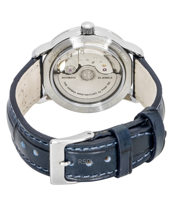 Zeppelin Friedrichshafen Leather Strap Open Heart Silver Dial Automatic 85671 Men's Watch 3 Zeppelin Friedrichshafen Leather Strap Open Heart Silver Dial Automatic 85671 Men's Watch